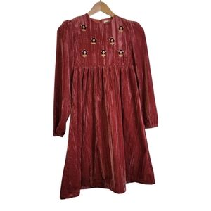 The Umbrella Academy Rusty Crushed velvet long sleeves dress  size 12 Kids
